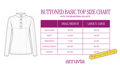 Buttoned Basic Top in White