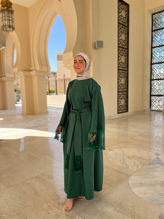 Leila Dress in Dark Green