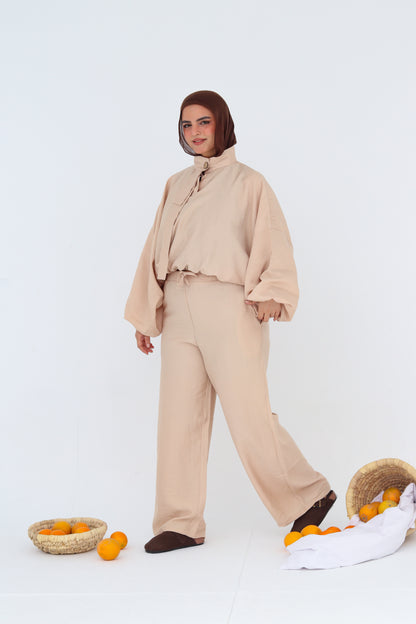 Airy Pants in Beige