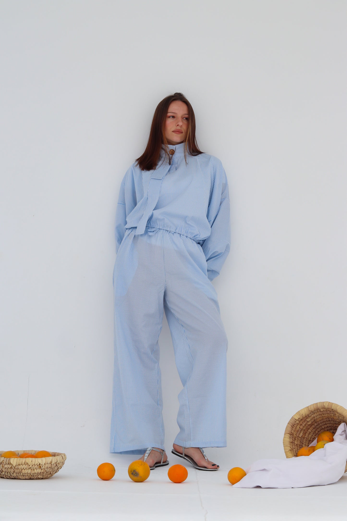 Airy Set in Baby Blue Stripes