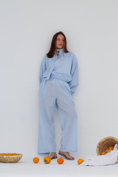 Airy Set in Baby Blue Stripes