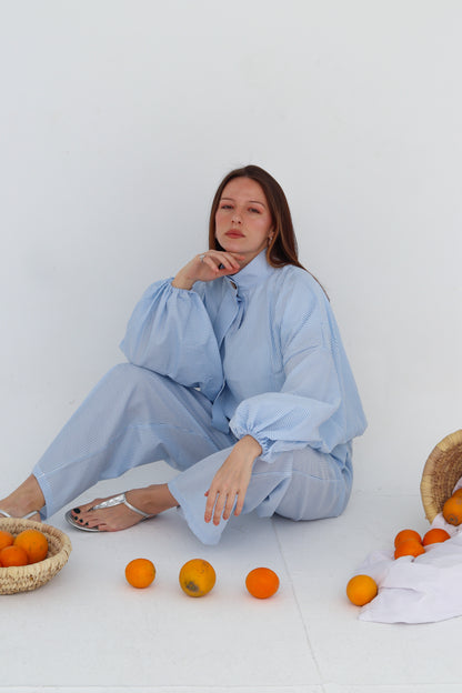 Airy Set in Baby Blue Stripes