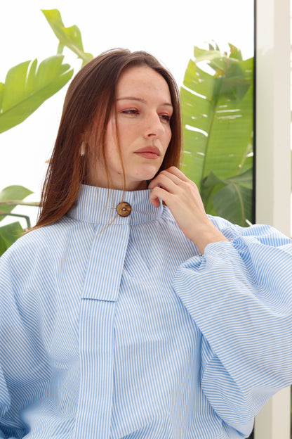 Airy Set in Baby Blue Stripes