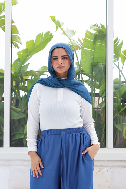 Buttoned Basic Top in White