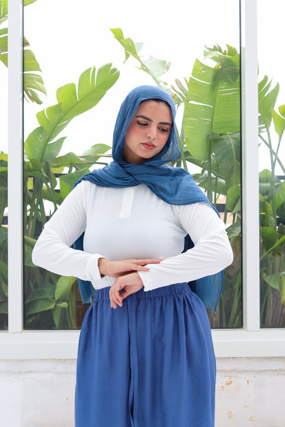 Buttoned Basic Top in White