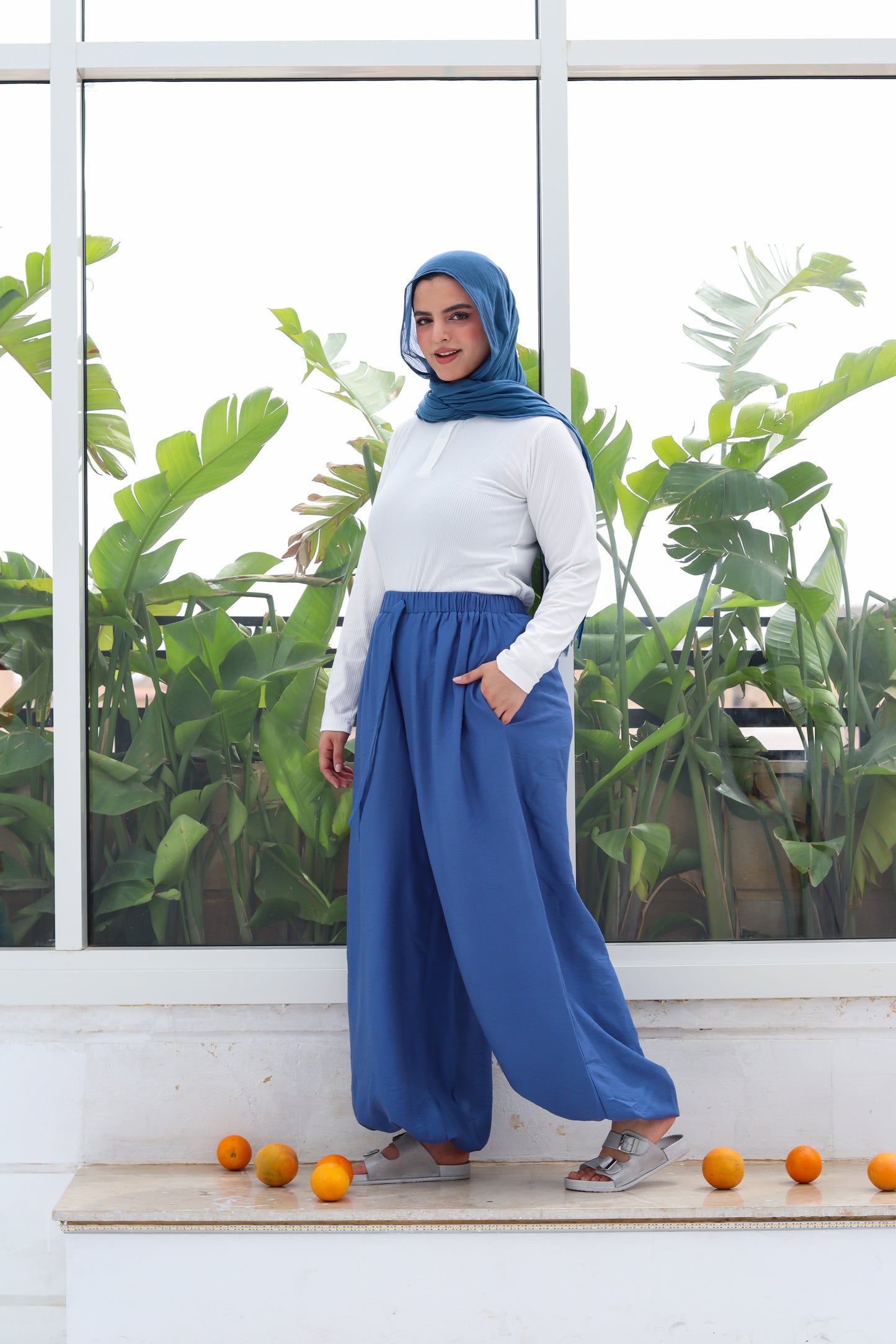 Balloon Pants in Azure
