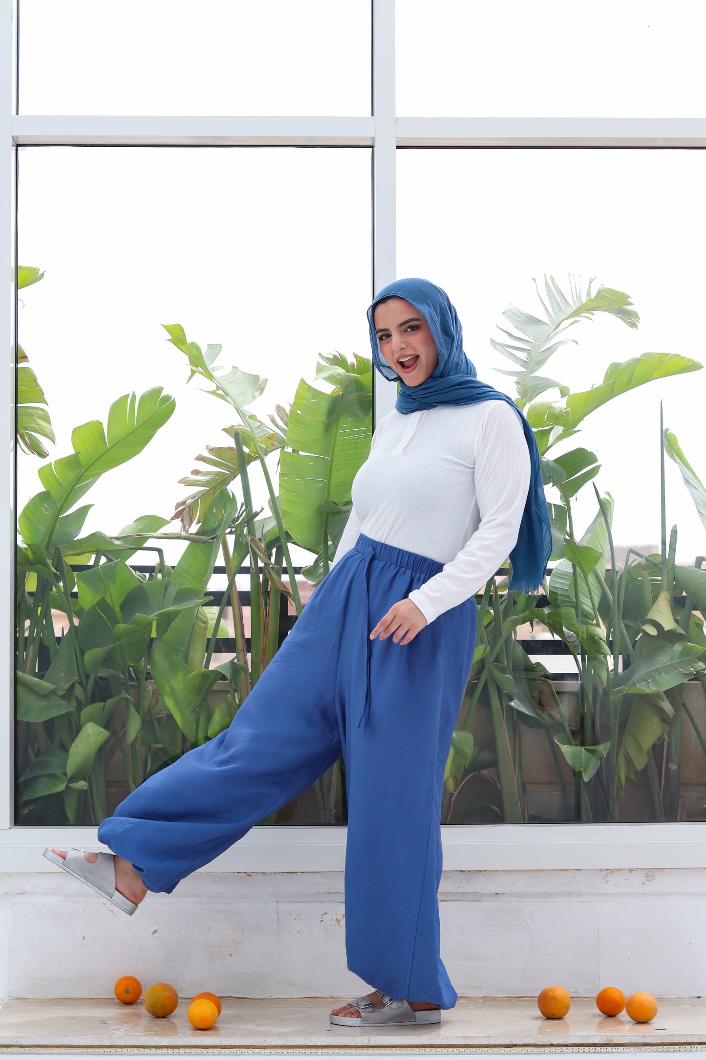 Balloon Pants in Azure