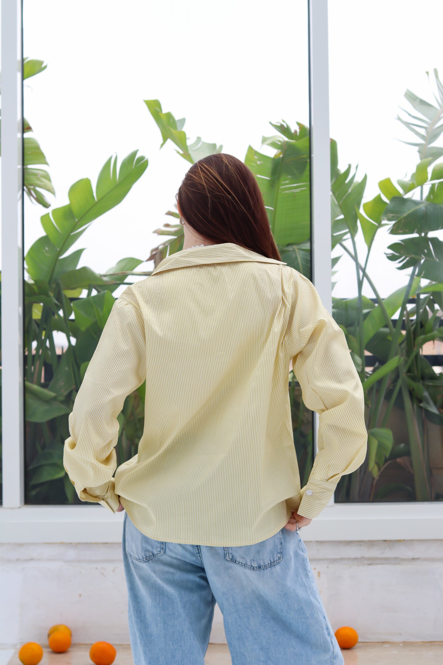 Relaxed Shirt in Yellow Stripes