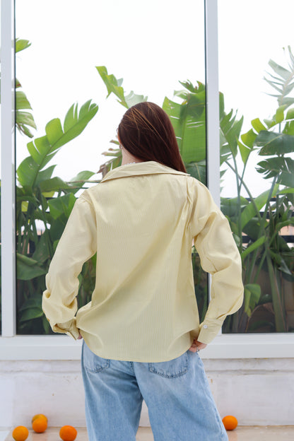 Relaxed Shirt in Yellow Stripes