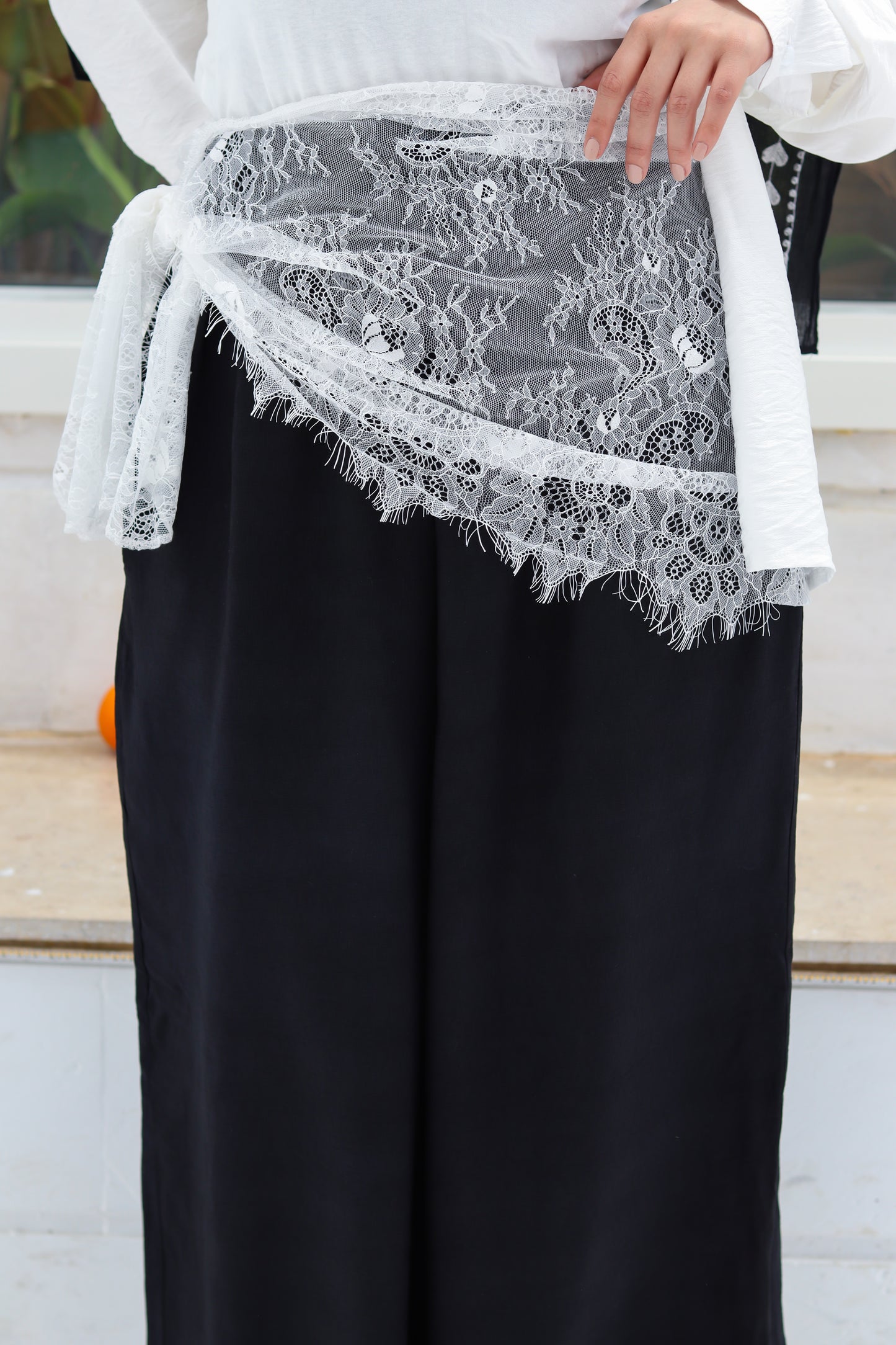 Lace Wrap in White