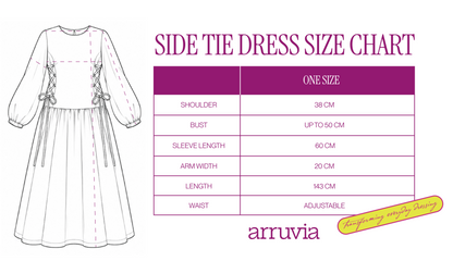 Side-Tie Dress in Black