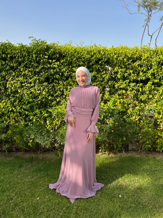 Ethereal Gown in Nude Pink