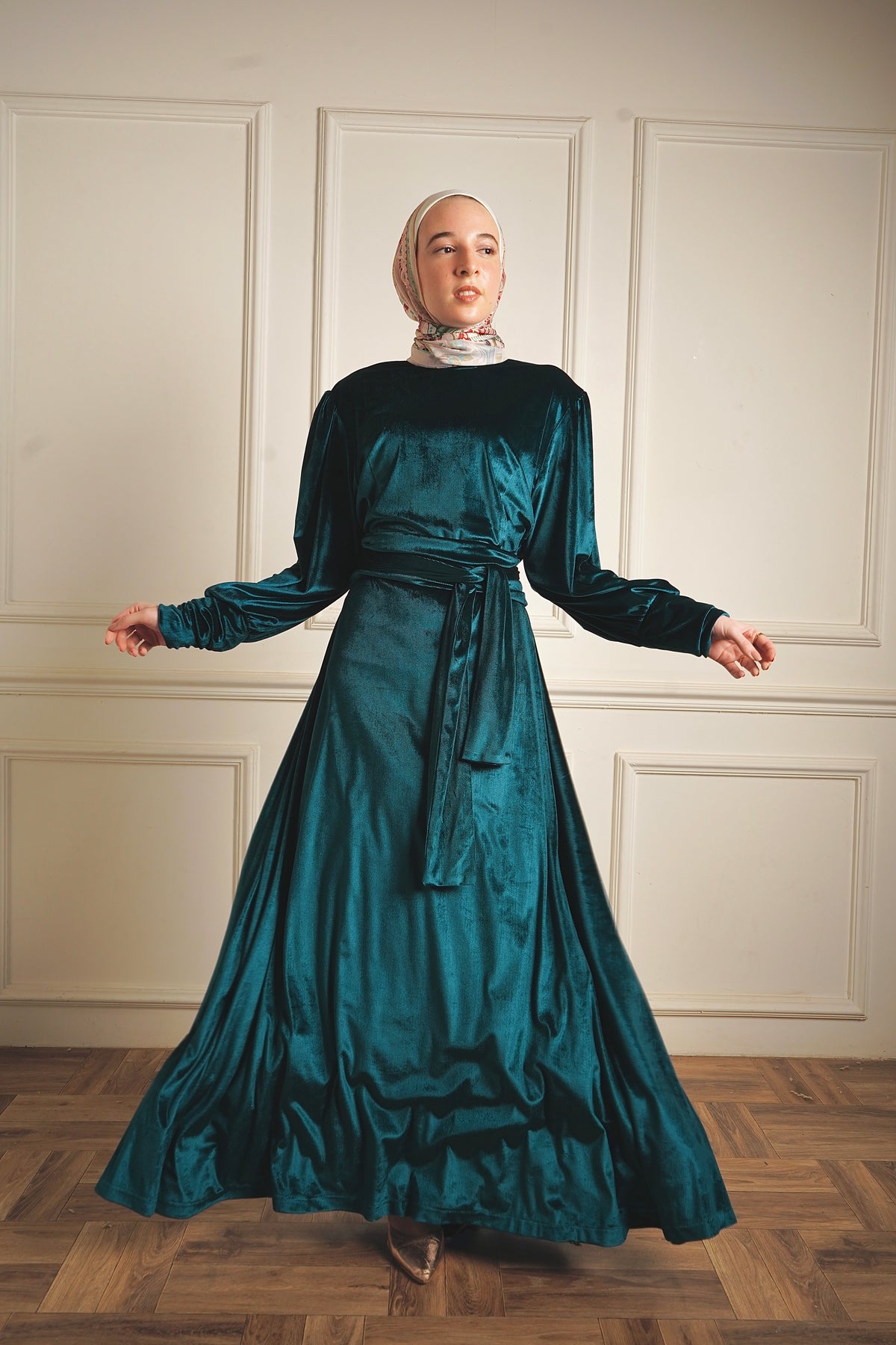 Celia Dress in Teal
