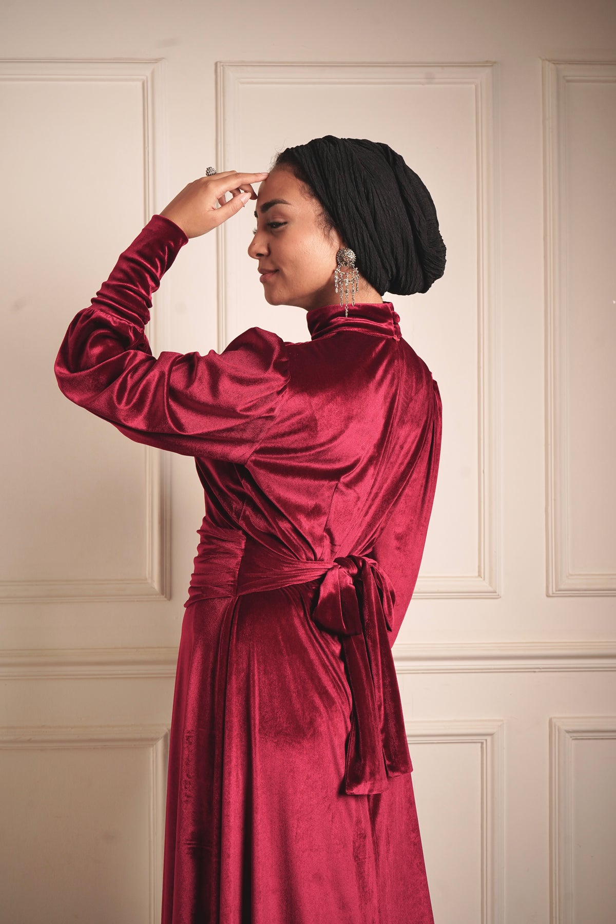 Celia Dress in Burgundy