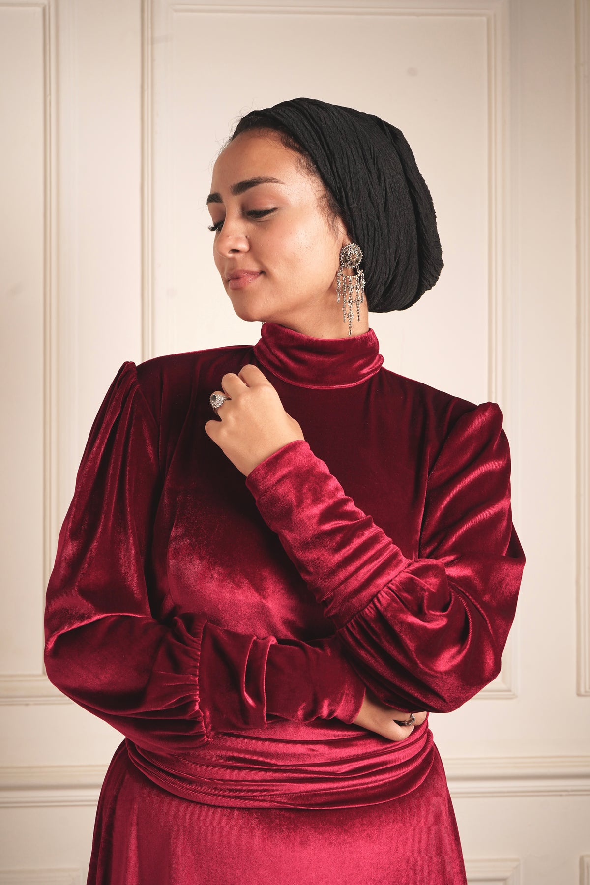 Celia Dress in Burgundy