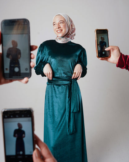 Celia Dress in Teal