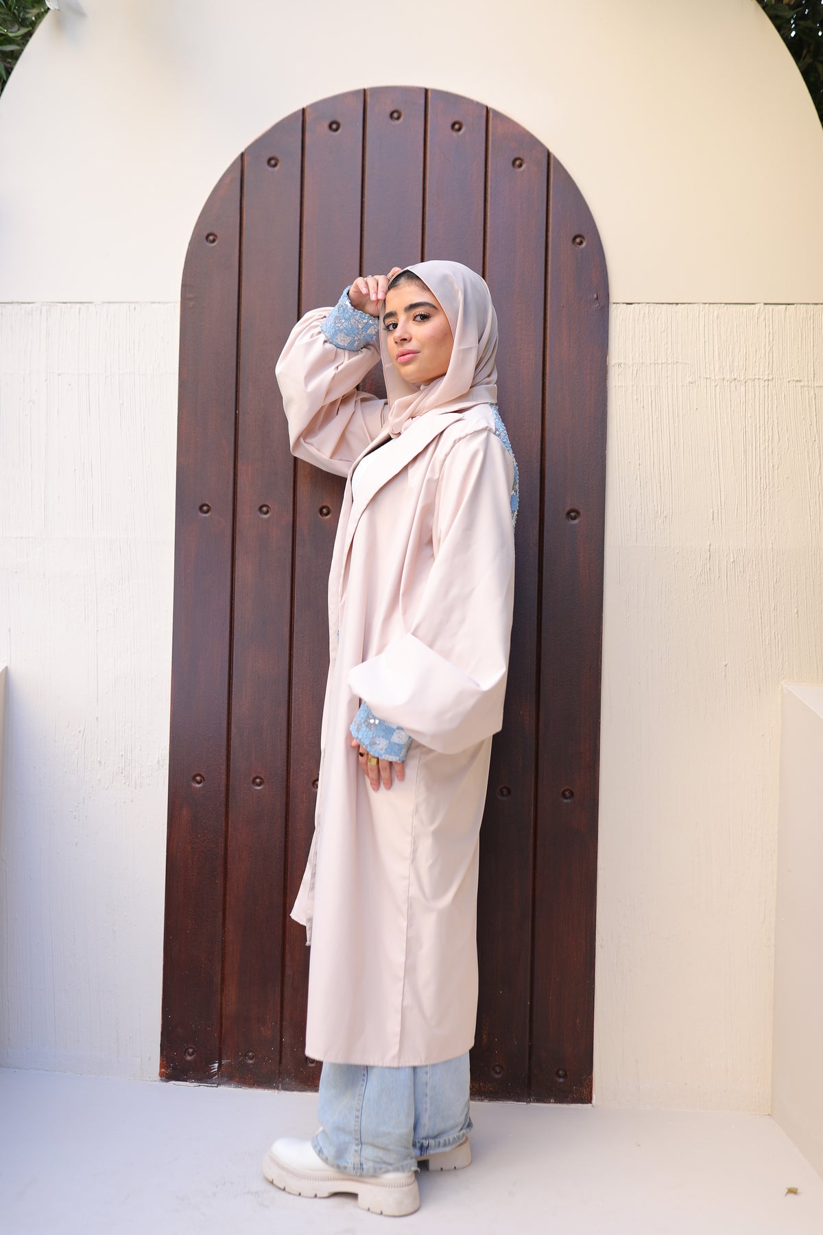 The Contrast Trench in Beige