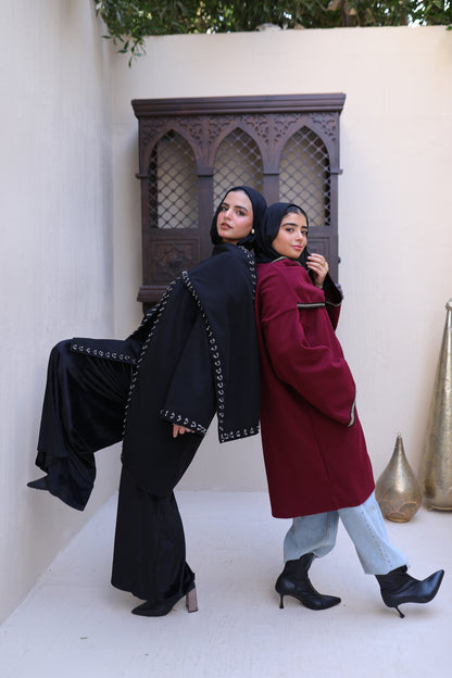 The Over-Shoulder Jacket in Burgundy