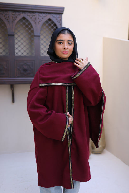 The Over-Shoulder Jacket in Burgundy