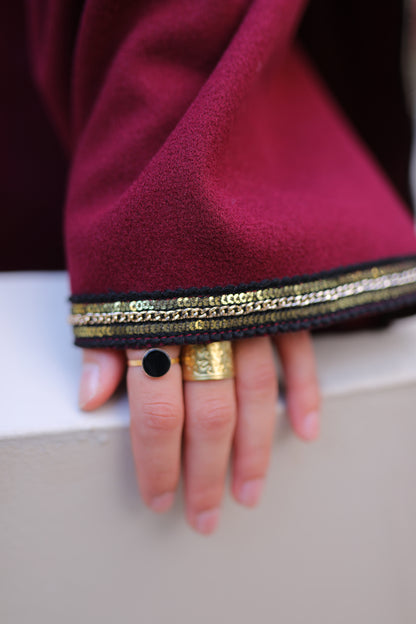 The Over-Shoulder Jacket in Burgundy